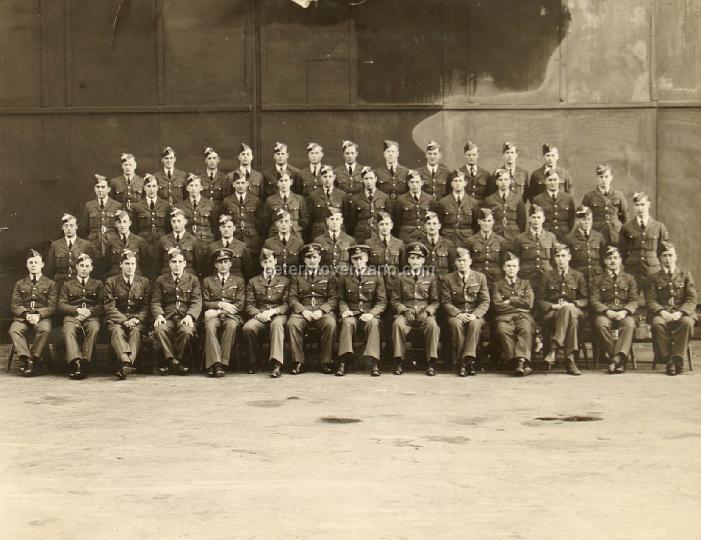 Peter Provenzano Photo Album Image_copy_001.jpg - No. 5 SFTS (Service Flight Training School), Royal Air Force (RAF). 
Peter Provenzano (bottom row, sixth from the right) and the pilots of the 71st Eagle Squadron trained at the 5 SFTS. They initialy trained at RAF Station Sealand from October 15, 1940 to November 2, 1940. Then at RAF Station Tern Hill from November 2, 1940 to December 26, 1940.